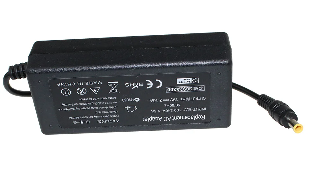 19V 3.16A 5 5x3 0 мм адаптер питания переменного тока для Samsung NP300V5A RV411 R428 RV415 RV420 RV515 R540 R510