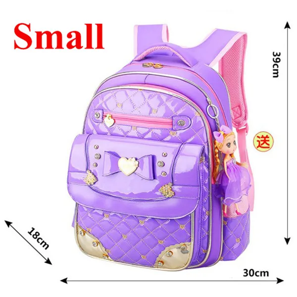Coolbaby модные школьные рюкзаки детские школьные сумки Высокое качество PU рюкзак для девочек, сумка для книг в пределах 1-3-6 Класс школьный D342 - Цвет: Small purple