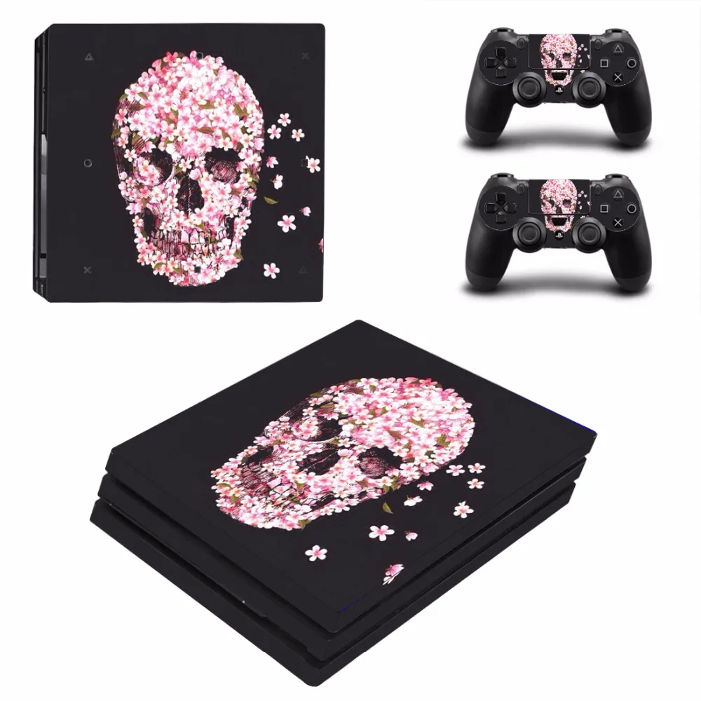 Виниловая наклейка с черепом для Sony Playstation 4 Pro игровая консоль + 2 шт. PS4 Pro|protector