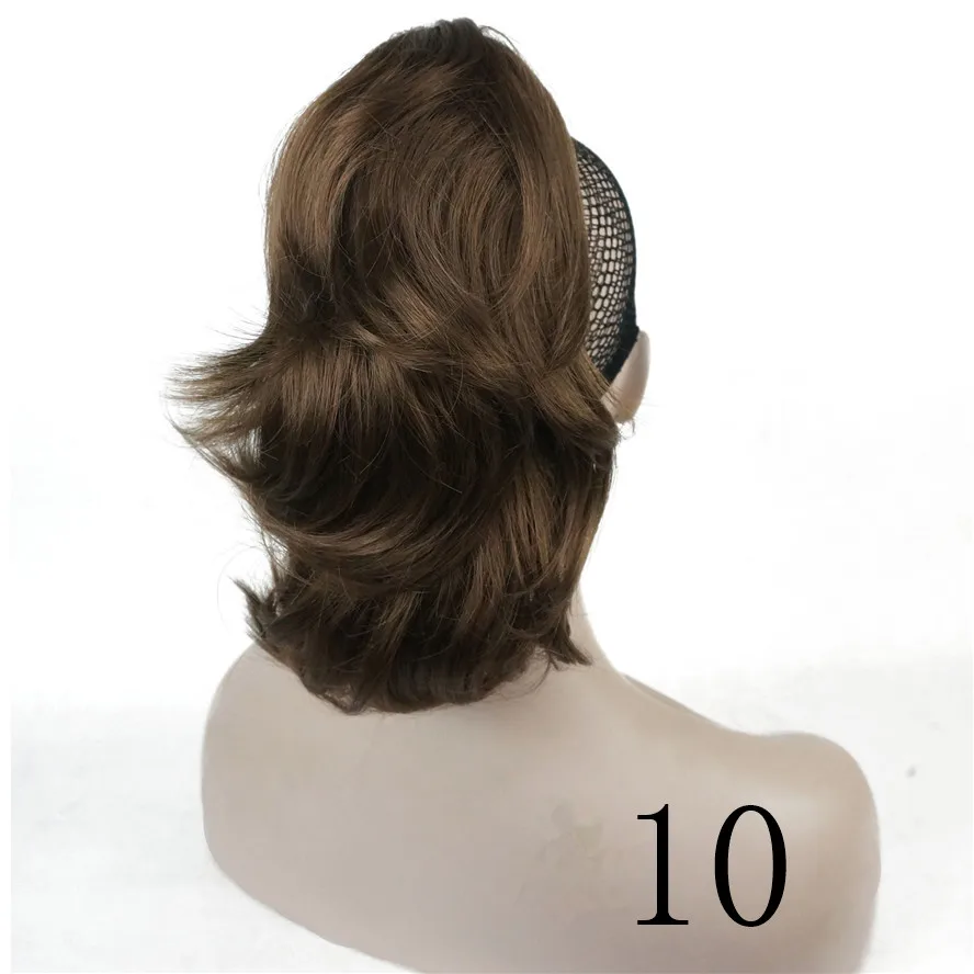 StrongBeauty, заколка-коготь, конский хвост, Hairpiec, короткие прямые волосы двойного назначения, синтетические волосы для наращивания - Цвет: 10