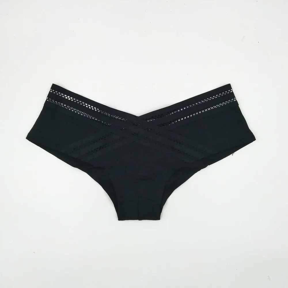 Кружевное нижнее белье X Lined из чистого хлопка дышащие трусы с рисунком пальм