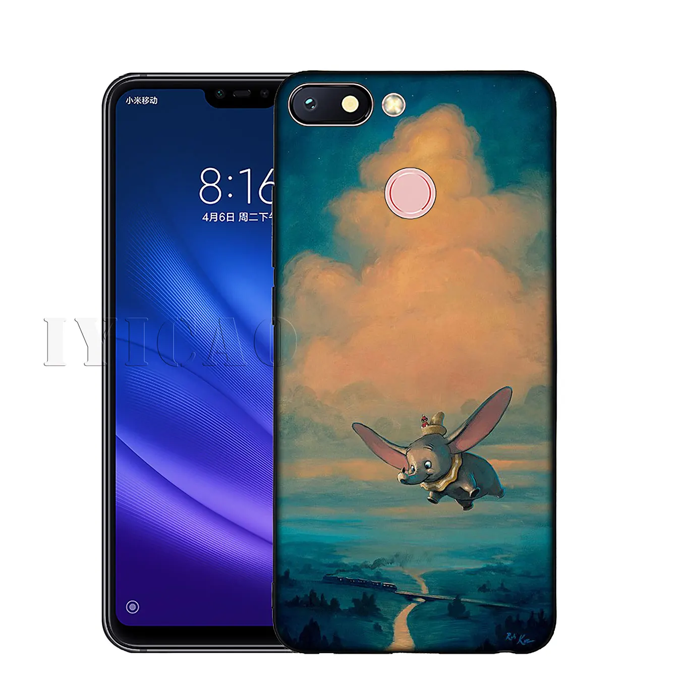 IYICAO Dumbo elephant мягкий силиконовый чехол для телефона Xiaomi Redmi K20 8A 7A 6A 5A S2 4X 4A GO Note 8 7 5 Plus