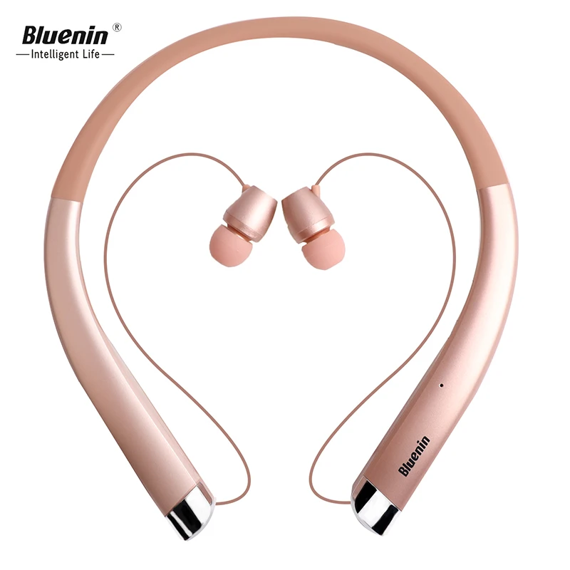 Bluenin bluutooth наушники с шейным ремешком спортивные беспроводные микрофоном