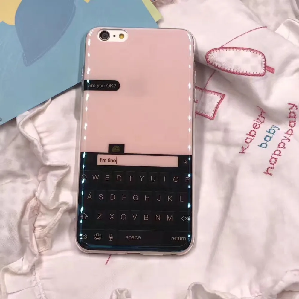 Rohdea iphone8 Blue Ray клавиатура Зеркало силиконовый чехол для iphone6 6 S 7 плюс 8 лягушка