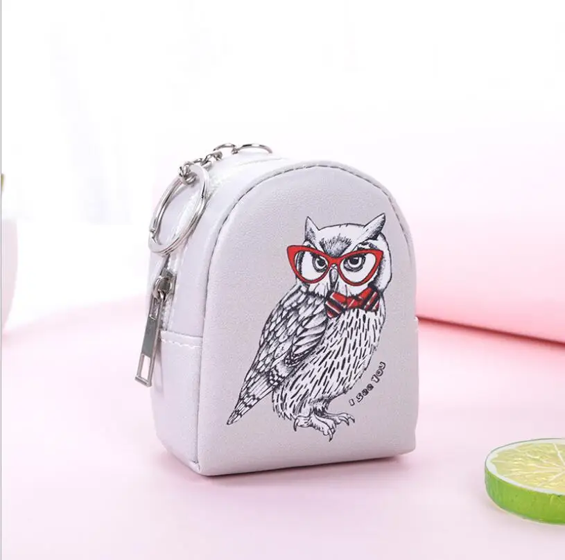 Новый модный брелок для ключей совы маленький портативный кошелек милый