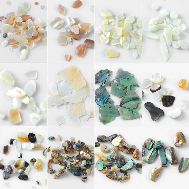Seashell Abalone ногти с блестками смешанные размеры нерегулярные ломтики хлопья