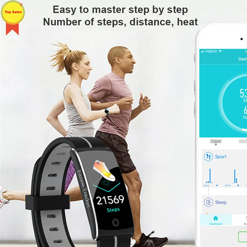 

Fitness bracelet 2019 smart Watch IP68 Waterproof Heart Rate Blood Pressure Pedometer Band for Android IOS ladies Smart bracelet