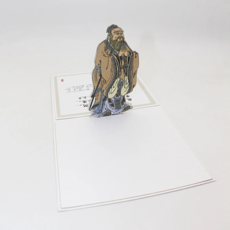3D лазерная резка ручной работы Древние китайские преподаватели Конфуция бумага