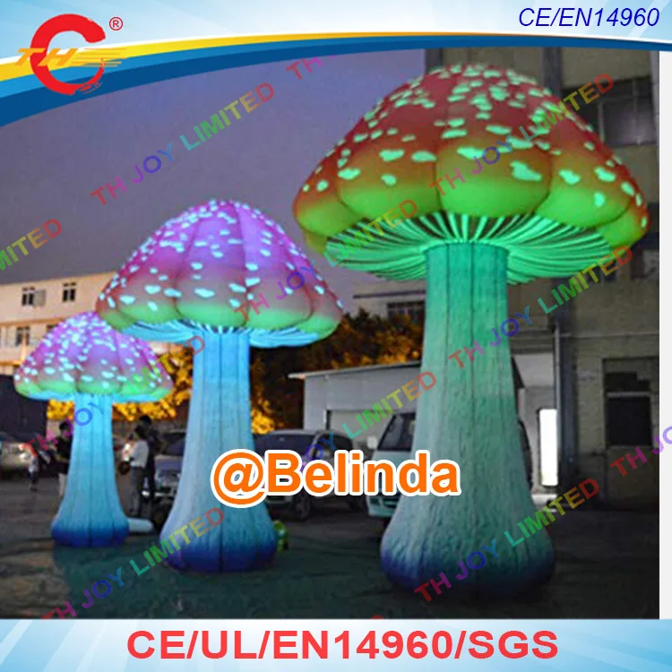 Бесплатная доставка 3 м 10ft высокий Светодиодный Надувные гриб шар фестиваль