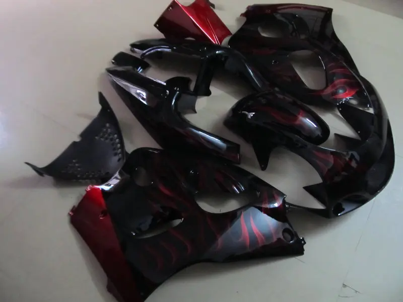 Набор обтекателей для SUZUKI GSXR600 750 96 97 98 99 00 GSXR 600 1996 1999 2000 Red flames black набор + 7 подарков