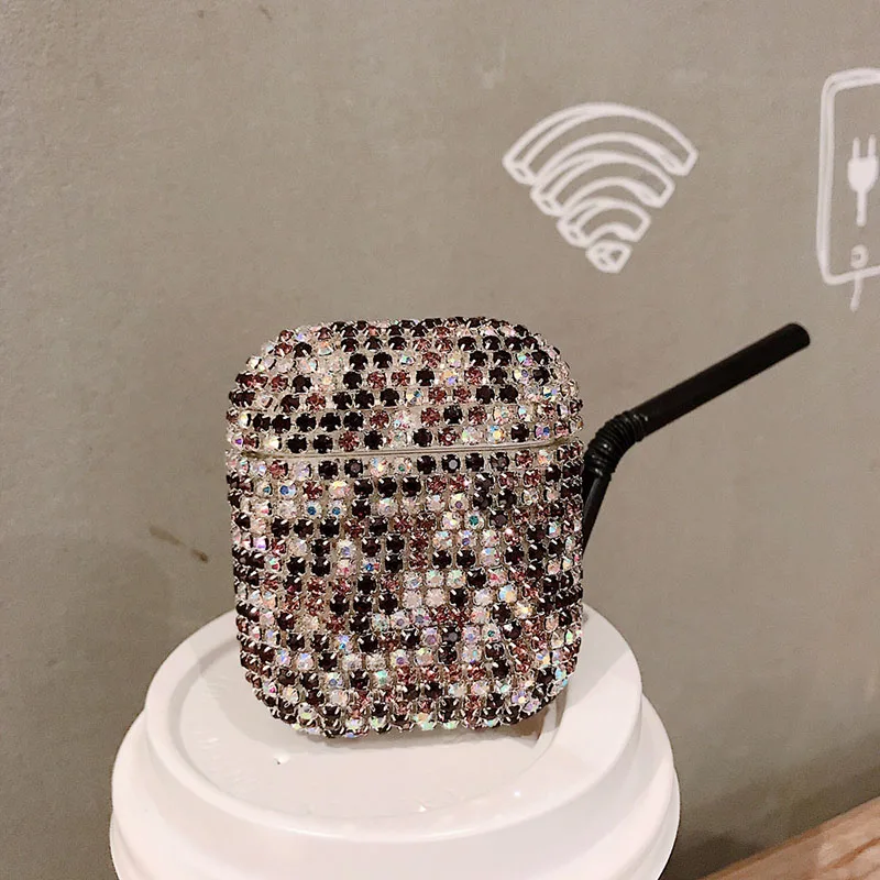 Черный Чехол для наушников s для Apple AirPods 2 1, чехол для AirPod, Жесткий Чехол, Роскошный чехол для наушников Air pods, беспроводная Bluetooth Крышка для наушников - Цвет: Черный