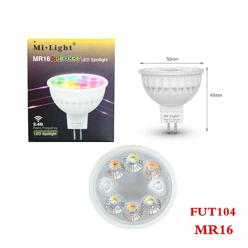 AC86 ~ 265V Mi светильник 4W 9W 12W E27 GU10 MR16 RGB + CCT Светодиодный точечный лампа WiFi iBox смартфон