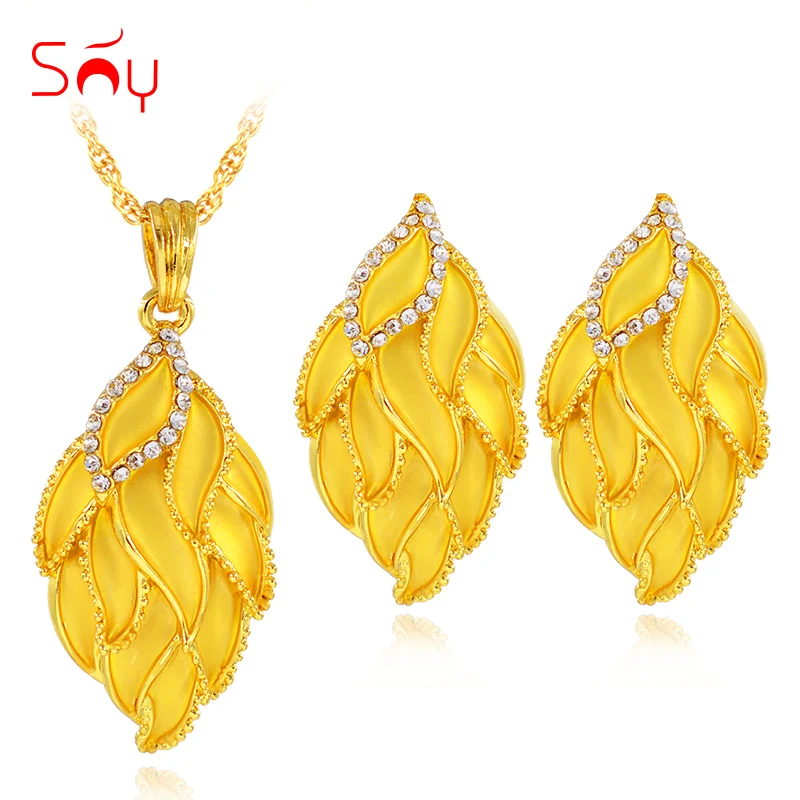 Женский ювелирный комплект из колье и серёг с фианитом|jewelry sets for women|jewelry setsjewelry set