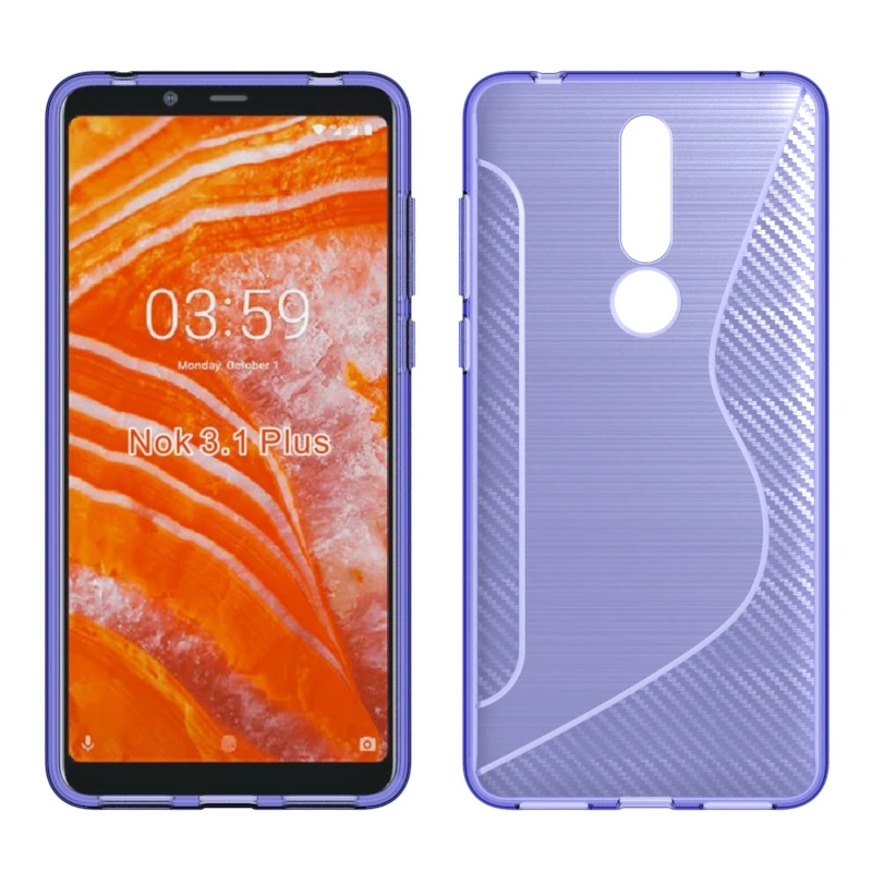 Фирменный gligle NS-line Мягкий силиконовый защитный чехол из ТПУ для Nokia 3 1 Plus оболочка