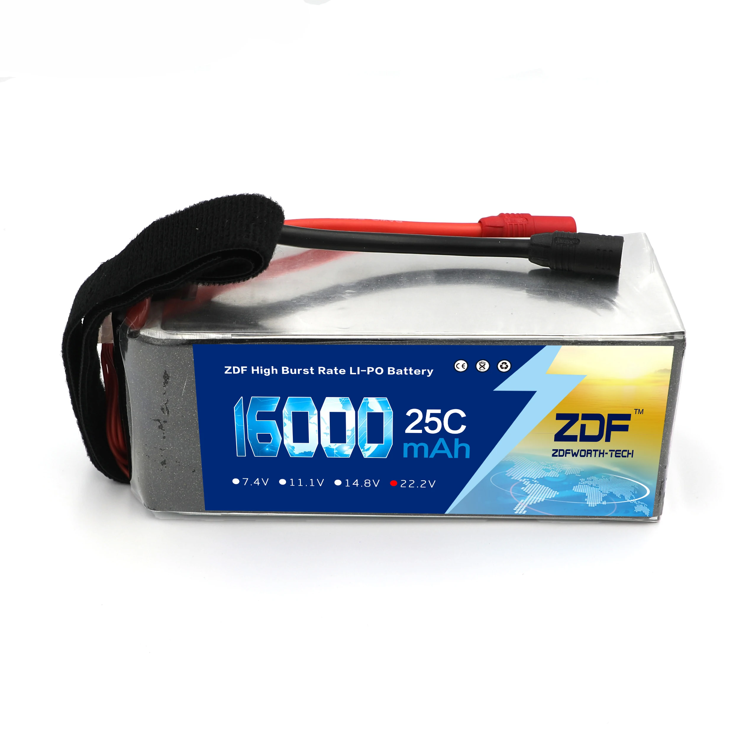 ZDF хорошее качество Lipo батарея 22 2 в 6S 16000 мАч 25C-50C RC AKKU для самолета вертолета лодки