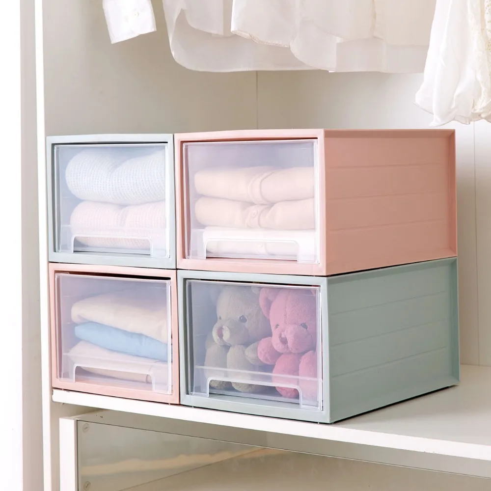 Креативные пластиковые шкафы для хранения с выдвижными ящиками органайзер