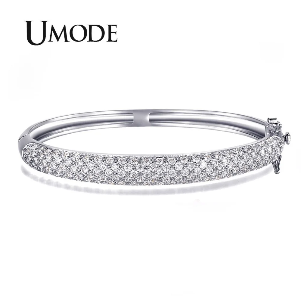 UMODE Роскошные вечерние ювелирные изделия белого золота цвет 129 Шт 0.03ct CZ имитация