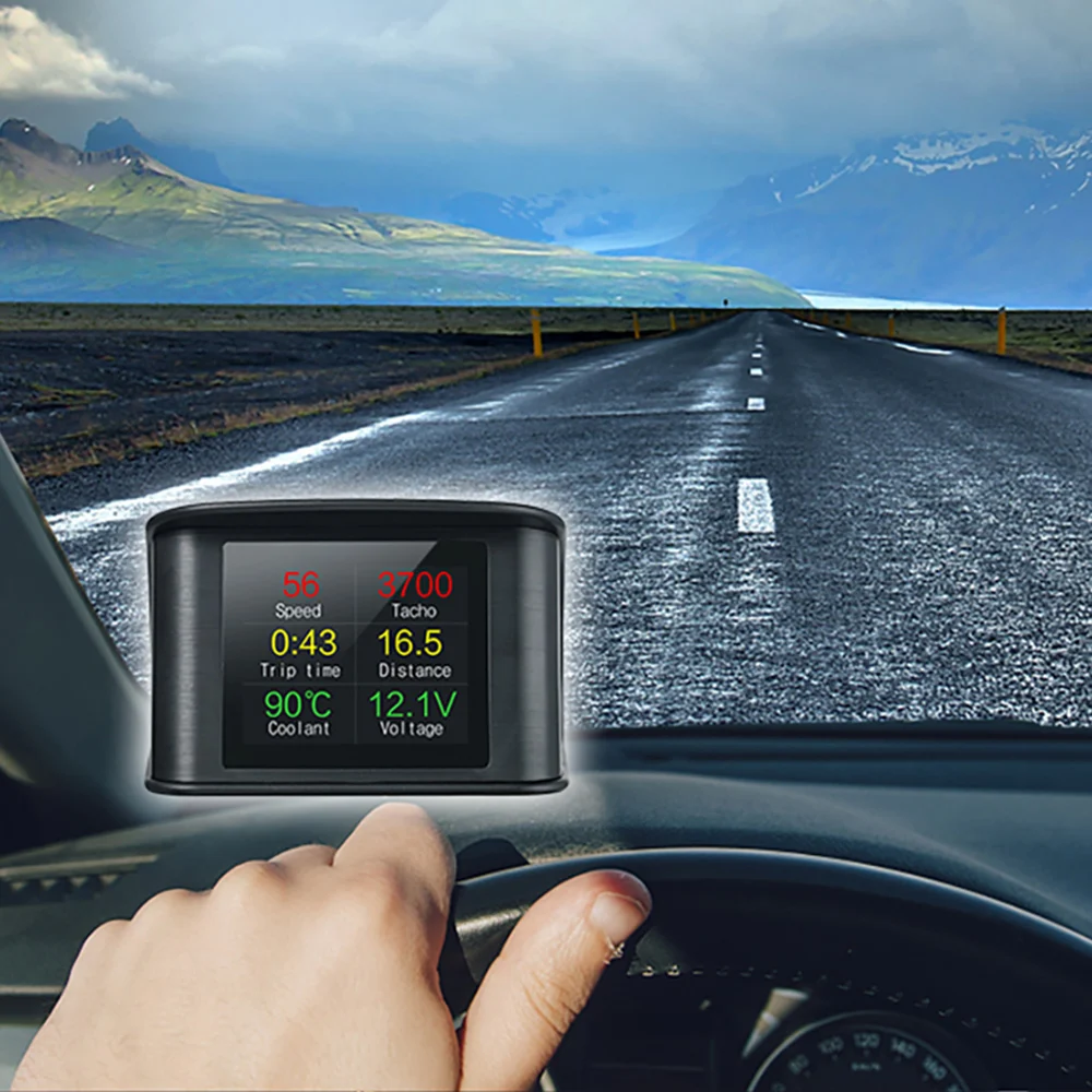 OBDSPACE P10 бортовой компьютер OBD2 цифровой дисплей Спидометр расход топлива Датчик температуры воды OBD HUD Дисплей