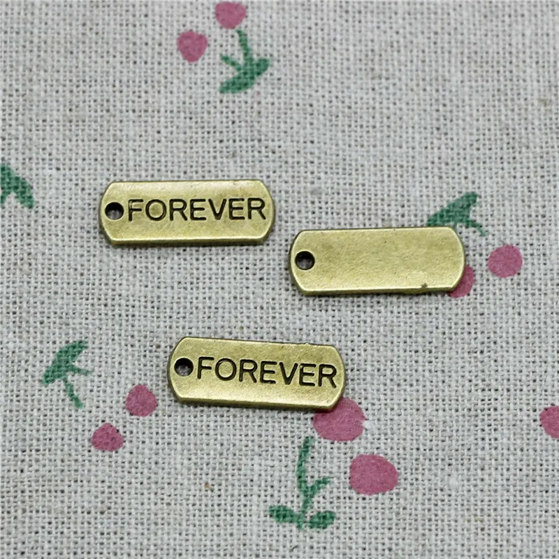 17 шт. подвески-талисманы forever 21*8 мм античный бронзовый винтажный кулон для