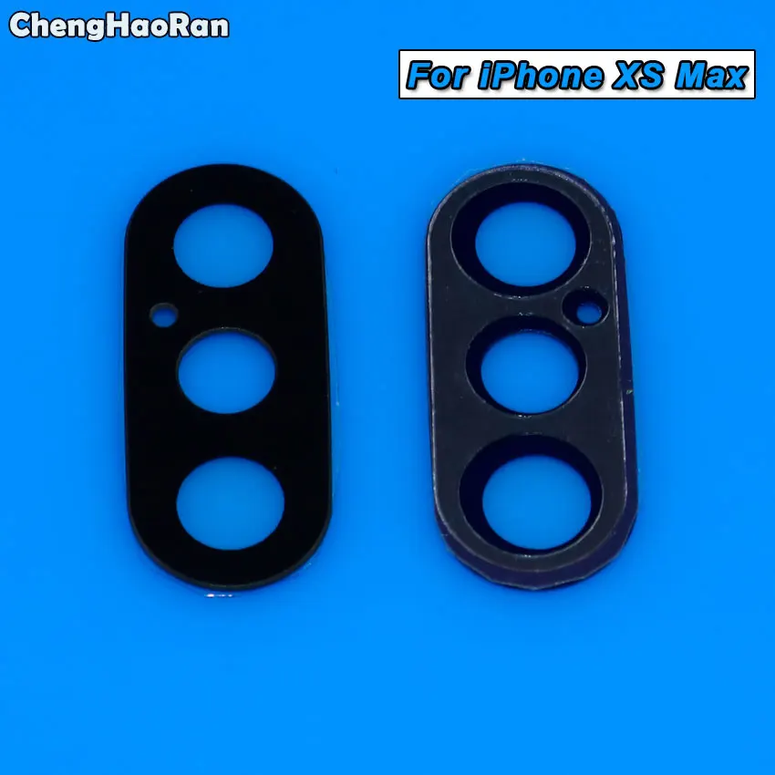 For iPhone XS Max ChengHaoRan задняя камера стеклянный объектив для iPhone 8 7 6s 6 plus 5 5S SE X XR XS Max крышка объектива камеры с наклейкой - Цвет: For iPhone XS Max