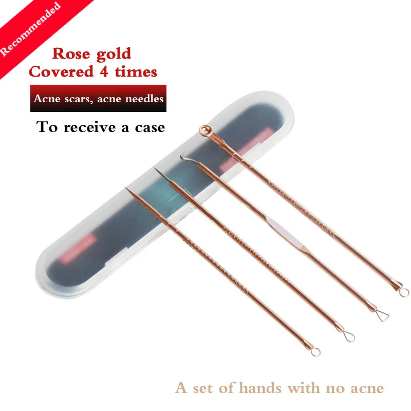1set Acne Needle Beauty Tool Pimple Acne Removal Whitehead& Blackhead Extractor Portable Blemish Treatment Popping Travel