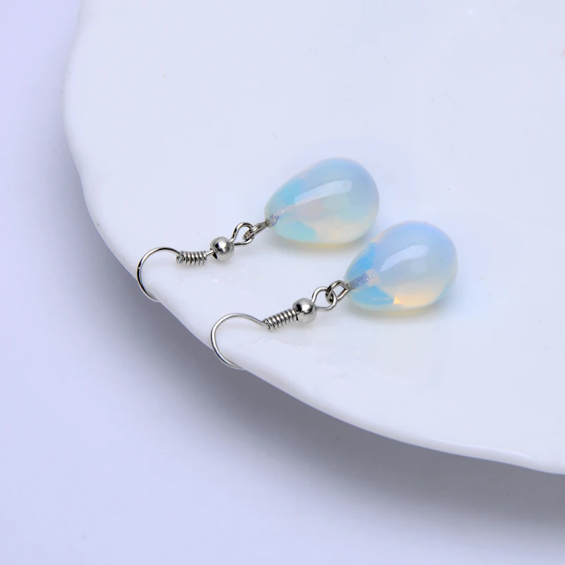 Хорошее качество модные элегантные женские серьги Longos светло голубые подвески с