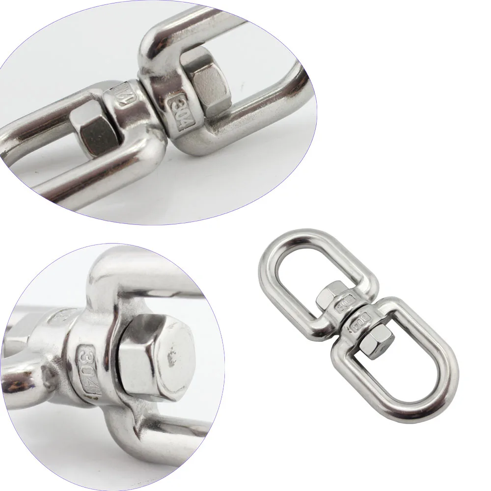 6mm 5pcs per lot 316 Stainless steel Chain swivel eye and type | Hooks