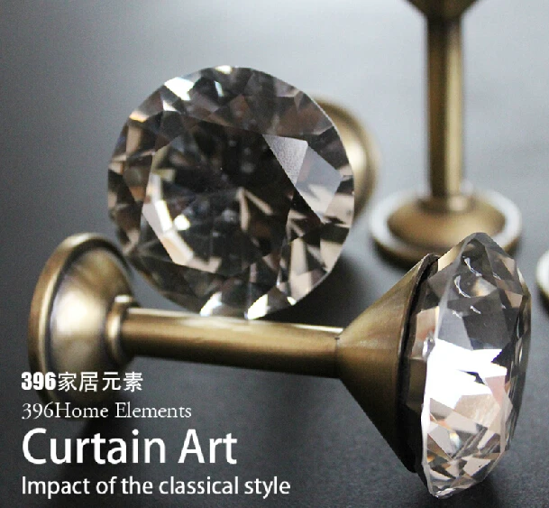 2 шт./лот хрустальный занавес в форме алмаза Аксессуары для штор|curtain pole|curtain