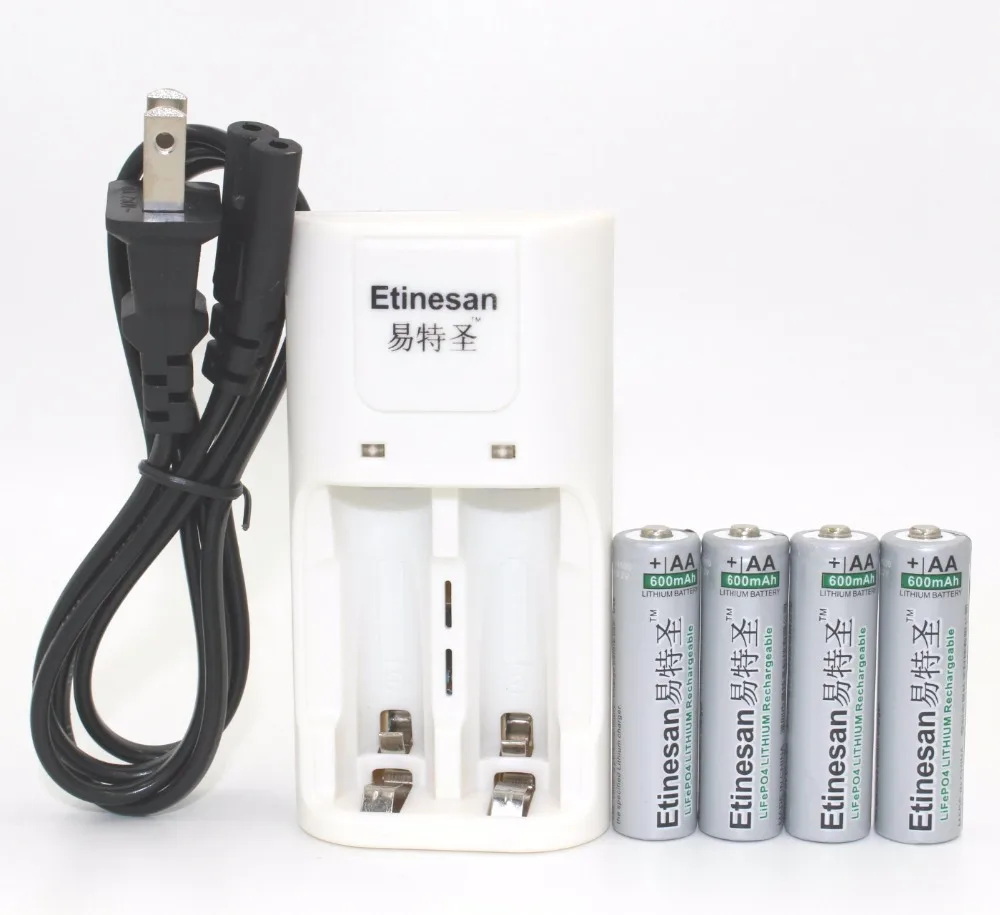 4 шт. литий ионные аккумуляторные батареи 600 мАч 14500 lifepo4 3 2 в AA|rechargeable battery|battery abattery