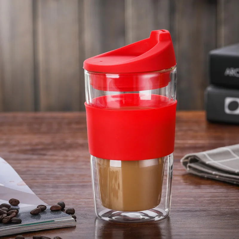 Дизайнерская кофейная кружка Bodum с двойными стенками и крышкой портативная