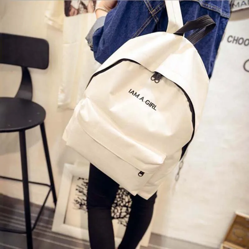 Zebella Simple Fashion Canvas Bag Female Korean Backpack For Women School Student Teenager Girl Mochila Escolar | Багаж и сумки