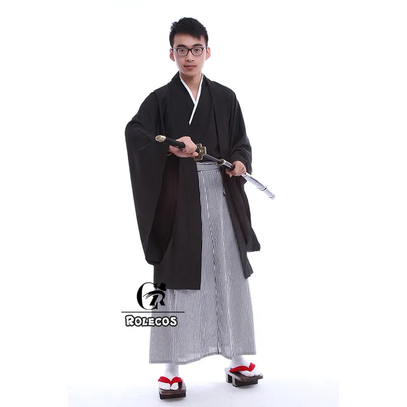 Традиционные японские мужские кимоно ROLECOS с легким поясом оби юката костюмы для