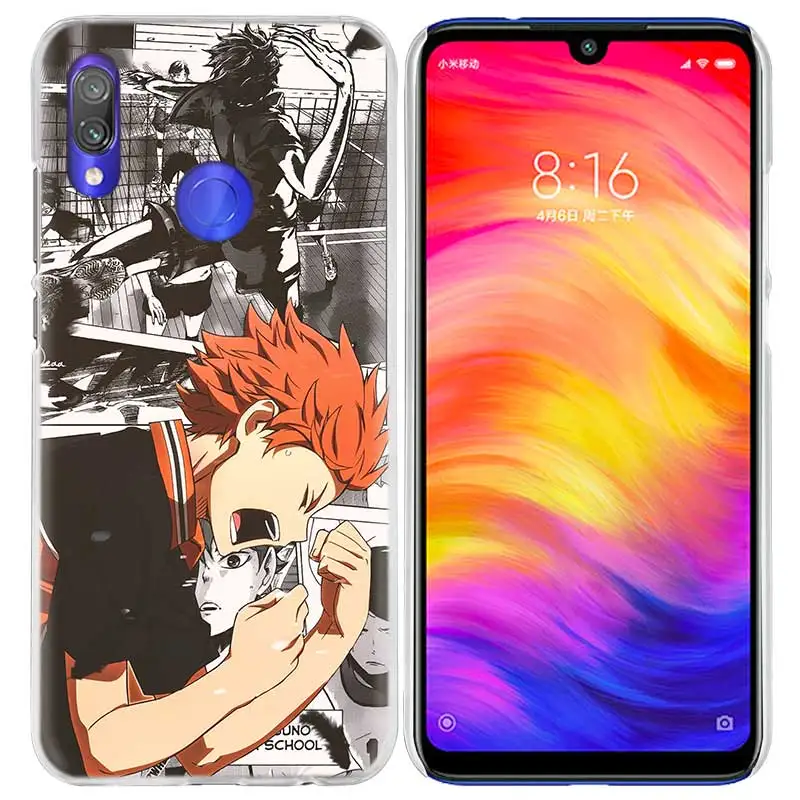 01 Чехол Haikyuu Hinata для Xiao mi Red mi Note 7 8T 6 6A Pro S2 5 5A 4X mi A1 A2 9 Note10 8 lite Play F1 жесткий чехол для телефона с рисунком аниме - Цвет: 01