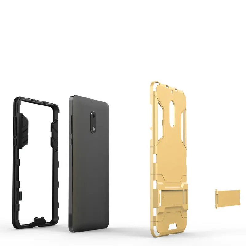 Противоударный Твердый Чехол-подставка для Nokia 6 Nokia6 2017 TA-1000 TA-1003 TA-1025