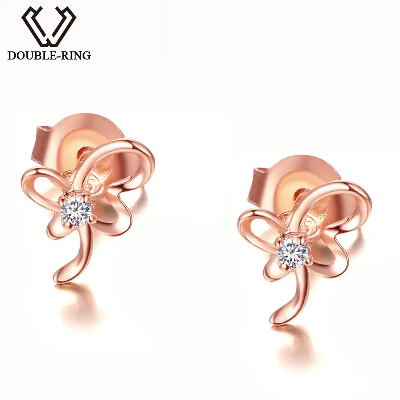 Женские серьги-гвоздики из серебра 925 пробы с бриллиантами | Украшения и