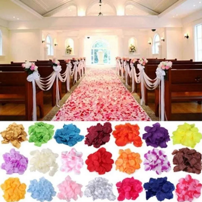 500 шт. искусственные розовые лепестки розы для свадьбы | Дом и сад