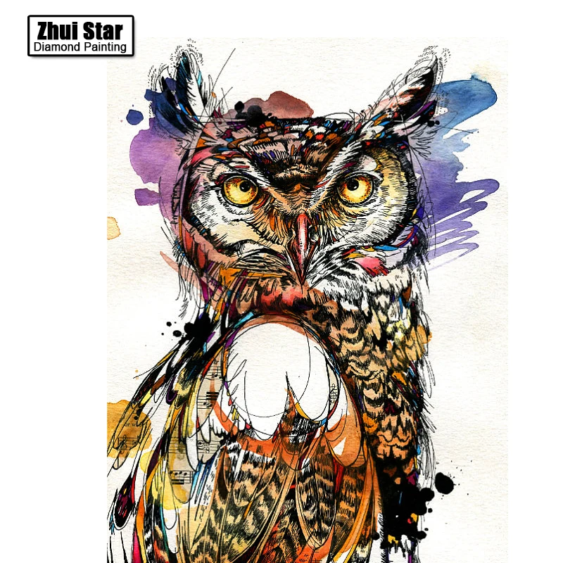 

Iamond Embroidery Owl 5D Diy Diamond Painting Full Dill Square Diamond Mosaic Animals Home Decoration Paintings Needlework,Craft