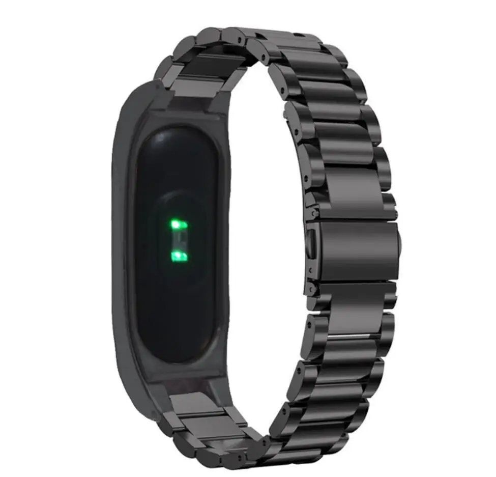 Регулируемый для Xiaomi mi Band 4 3 2 металлический ремешок Безвинтовой нержавеющей стали для mi band 3 2 умный Браслет miband 2 3 4