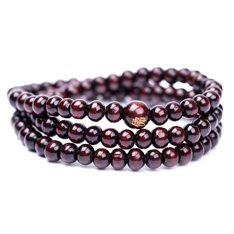 Fatpig 6 мм * 108 из натурального красного сандалового дерева Bead молитва Japa Rosary Mala
