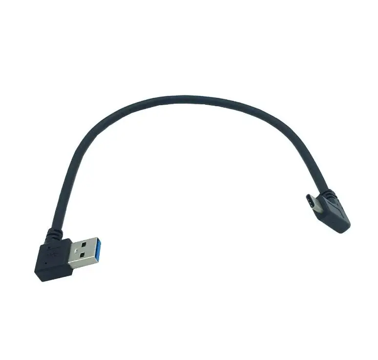 Кабель для синхронизации данных и зарядки с разъемом USB 3 0 Type A 90 градусов левый