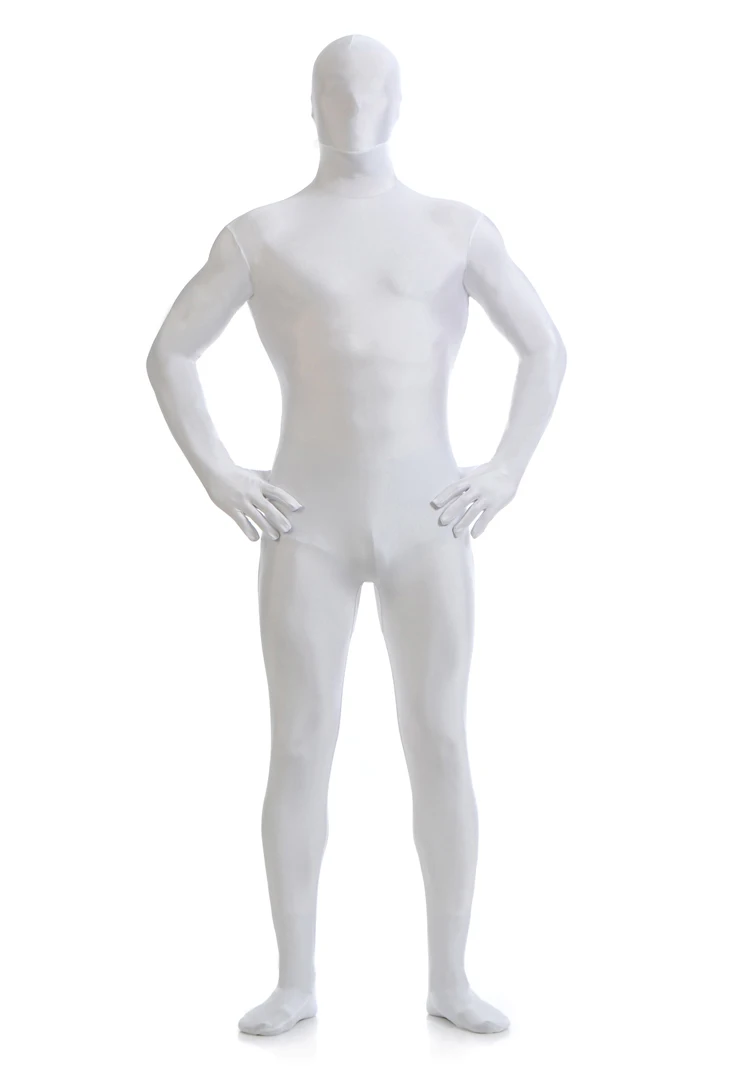 

(SCM020) Spandex Nylon Lycra White Full Body Second Skin Transparent Tights Custom Unisex Fetish Zentai Suits Cosplay Costume