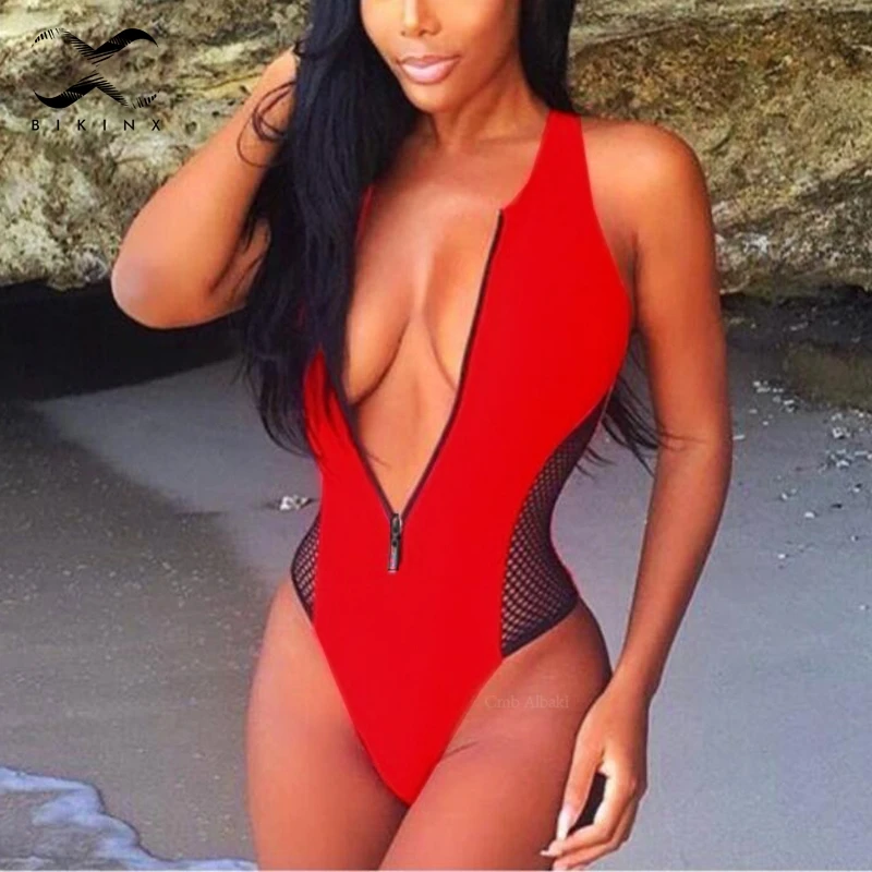 Bikinx бразильское экстремальное бикини новинка 2019 красный купальник на молнии 1 шт.
