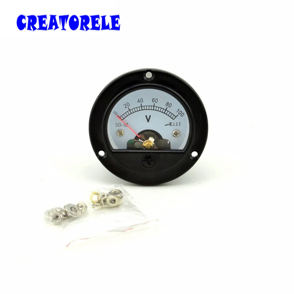 Аналоговый вольтметр переменного тока 0 100 в аналоговая панель вольт зарядное