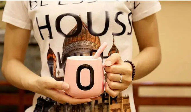 1 шт. керамическая кружка для кофе молока и чая 400 мл|mug cup|cup with spooncup |