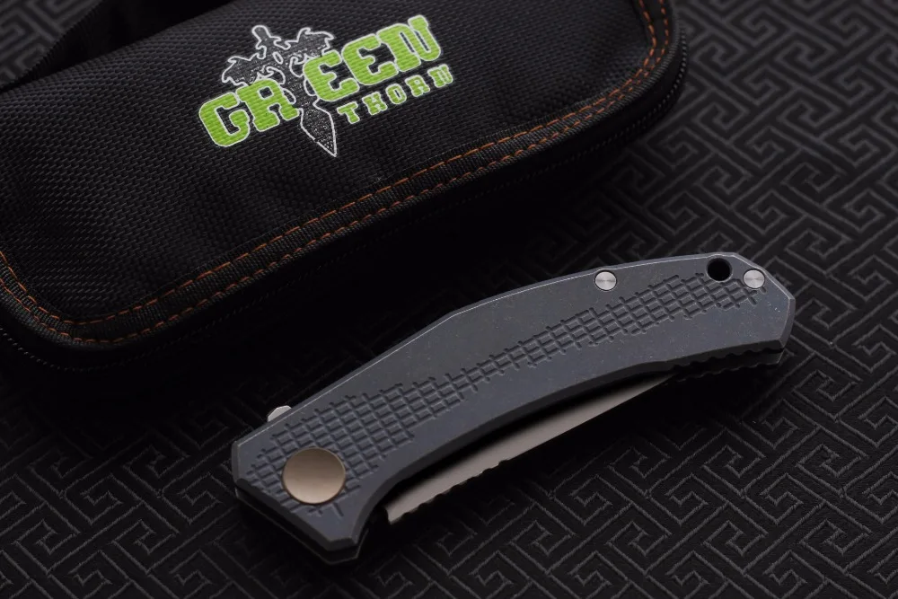 Green Thorn джинсы Флиппер складной нож m390 стали TC4 Титан с ручкой для улицы кемпинга