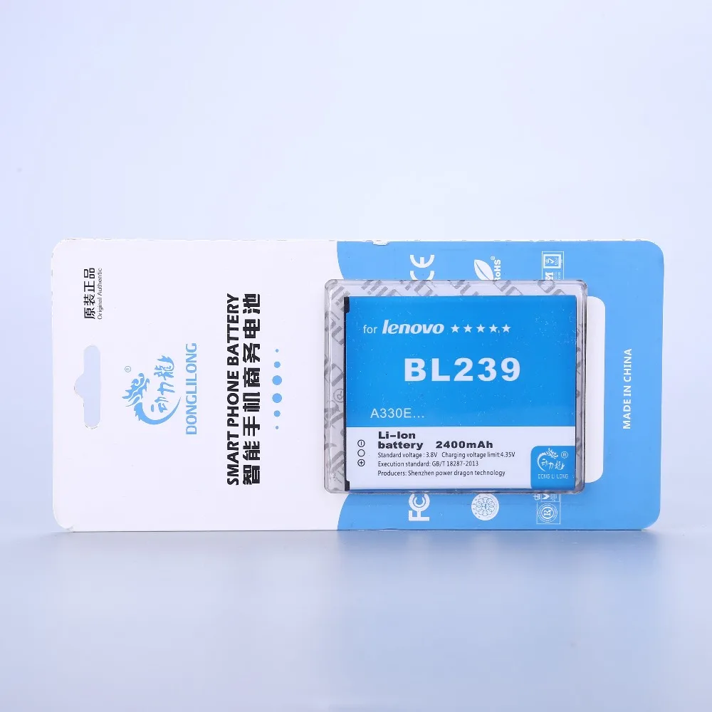DLL 2400 мАч BL239 сменная аккумуляторная батарея для Lenovo A399 A330E батареи сотового