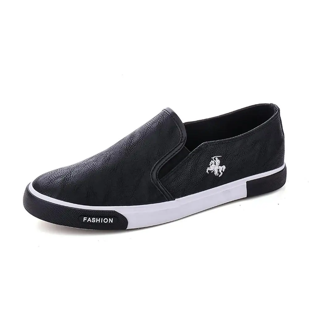 2018 New Mens Shoes 39-45 Fashion Outdoor loafers Walking Black Men Casual Leather Flats | Обувь