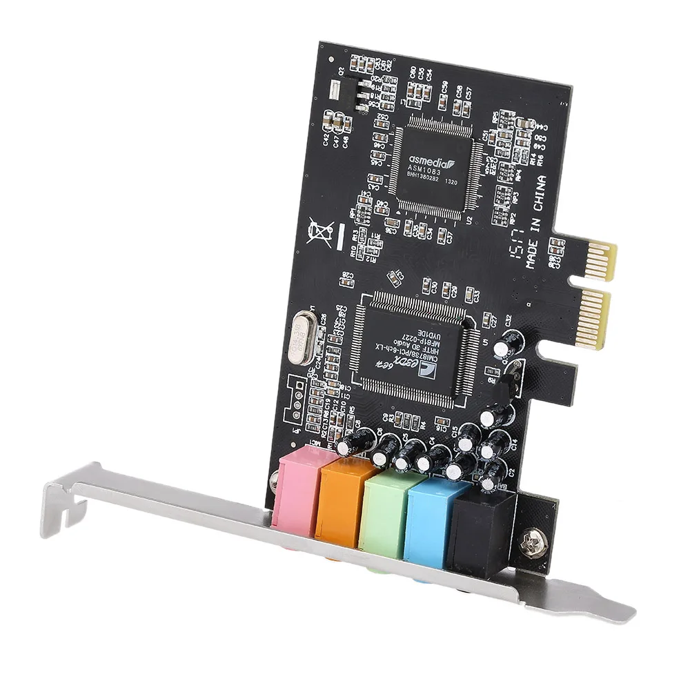 5 портов Звуковая карта стерео объемная звуковая карта PCI-E Express карта 5,1 звуковая PCI E Express карта для настольного компьютера черный компьютер ПК