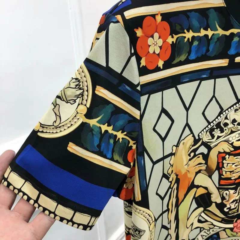 Осень 19fw новые модные футболки с надписью Королевский принт футболка для мужчин хлопок известный бренд одежда Топ Ретро