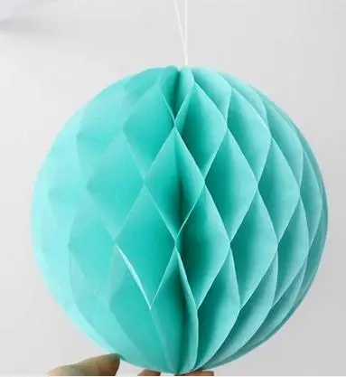 Tiffany 17 Цвета 12 ''(30 см) цветочки из цветной бумаги шарики pom Poms фонарик для сот, украшение дома, запас для праздников вечерние поставки Свадебные украшения - Цвет: Tiffany